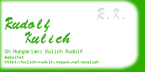 rudolf kulich business card